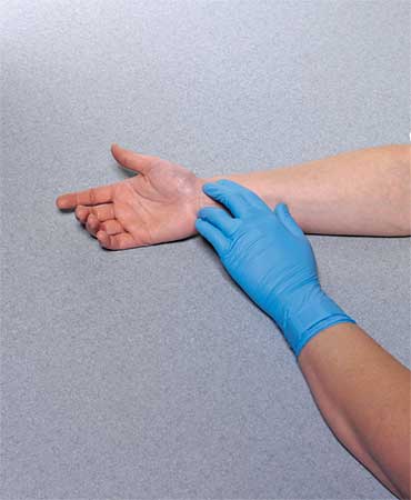 Ansell Disposable Gloves, 4.00 mil Palm, Nitrile, Powder-Free, L, 100 PK, Blue 73-405