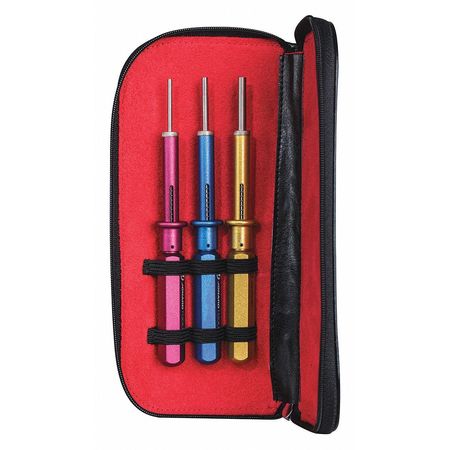 Jonard Tools Pin Extraction Removal Tool Kit, Front Release, Contact Size 12, 16, 20, Number of Pieces 3 KR-260