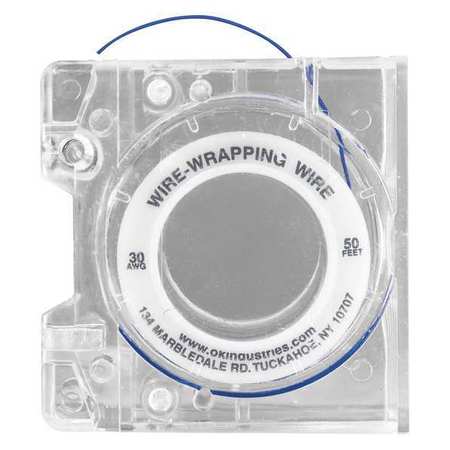 OK INDUSTRIES 30 AWG Wire Wrapping Wire with Dispenser 50 ft. BL WD-30-B