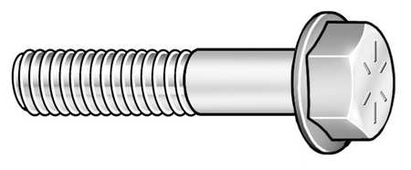 Zoro Select Grade 8, 5/8"-18 Flange Bolt, Plain Steel, 1-1/2 in L, 15 PK 822255G