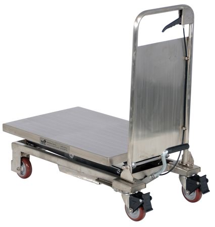 Zoro Select Scissor Lift Table, 220 lb. Cap, 17-1/2"W, 27-1/2"L CART-200-D-PSS