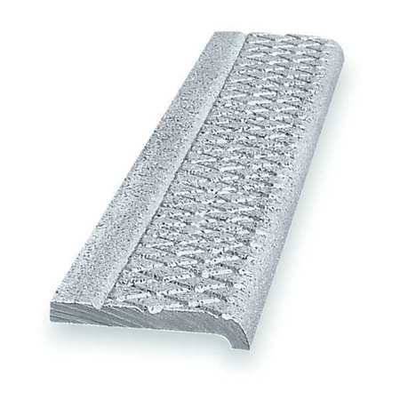 WOOSTER PRODUCTS Stair Nosing, Silver, 48in W, Cast Aluminum AG101.3-4