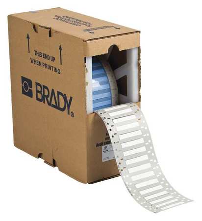 BRADY 2" x 21/64" White Label, Irradiated Polyolefin, PS-187-2-WT PS-187-2-WT