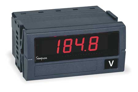 SIMPSON ELECTRIC Digital Panel Meter, DC Voltage F45-1-13-0
