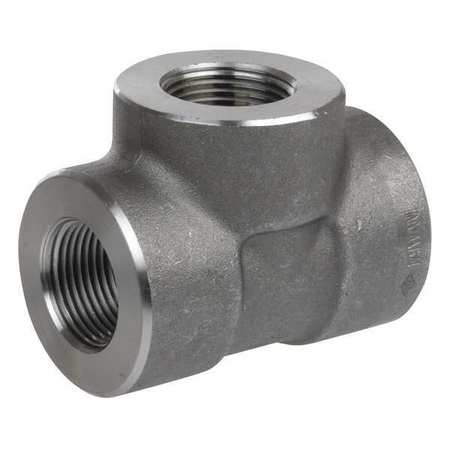 ZORO SELECT 1/2" FNPT 316 SS Threaded Tee 2UA33