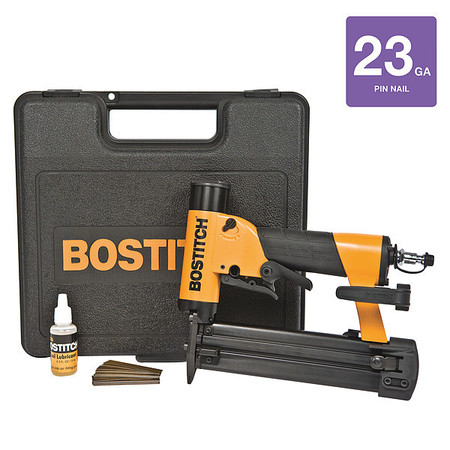 Bostitch Air Pin Nailer Kit, Adh, 1/2 to 1-3/16 In. HP118K