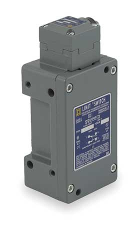 TELEMECANIQUE SENSORS Hazardous Location Limit Switch, Plunger, 1NC/1NO, 10A @ 600V AC, Actuator Location: Side 9007CR53G