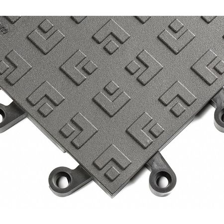 Wearwell Interlocking Antifatigue Mat Tile, Vinyl, 18 in Long x 18 in Wide, 7/8 in Thick, 10 PK 566