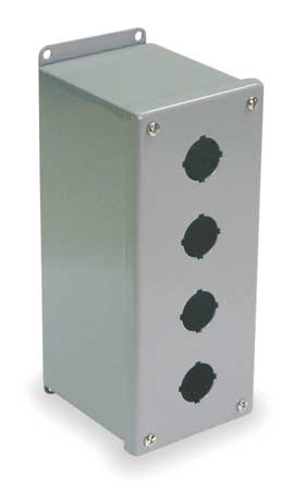 Wiegmann Pushbutton Enclosure, 22mm, 4 Holes, Steel PBGX4