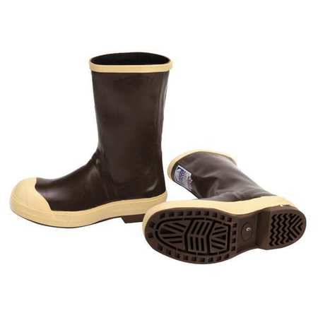 Honeywell Servus Mid-Calf Rubber Boots, Steel-Toe, Neoprene, Chevron Outsole, 12 in H, Copper & Tan, 1 Pair, Size 11 22114/11