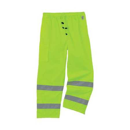 Glowear By Ergodyne Rain Pants, Breathable, Hi-Vis Lime, L 8915