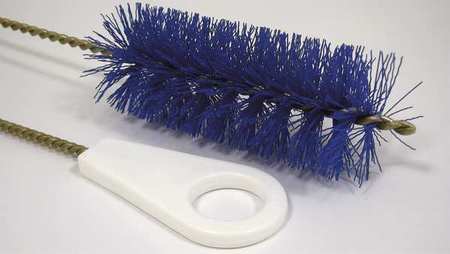 Tough Guy Pipe Brush, 31 in L Handle, 5 in L Brush, Blue, Polypropylene, 36 in L Overall 2VHK6