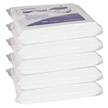 Kimberly-Clark Professional Dry Wipe, White, Soft Pack, Meltblown, 100 Wipes, 9 in x 9 in, Unscented, 5 PK 33390