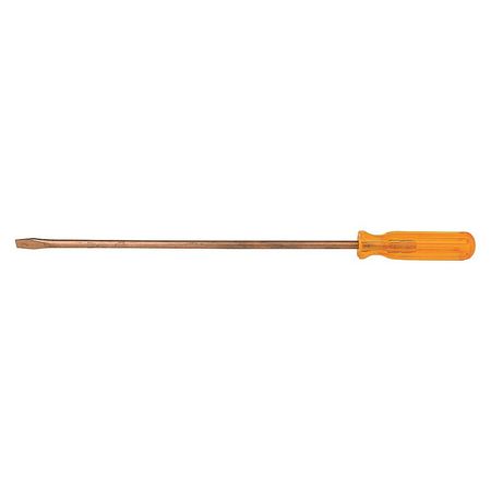 AMPCO SAFETY TOOLS Non-Sparking Slotted Screwdriver 3/16 in Round S-53