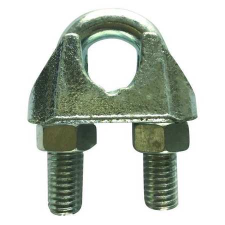 Dayton Wire Rope Clip, 1/8 In, Maleable Iron 2VKH9