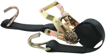 Zoro Select Tie-Down Strap, Ratchet, 6ft x 1-1/2In, PK2 2VKP5