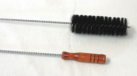 TOUGH GUY Furnace Boiler Brush, 36 in L Handle, 6 in L Brush, Wood, Twisted Wire, 42 in L Overall 2VMZ9