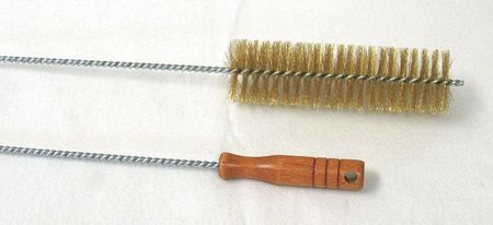 Tough Guy Furnace Boiler Brush, 41 in L Handle, 7 in L Brush, Wood, Twisted Wire, 48 in L Overall 2VMZ7