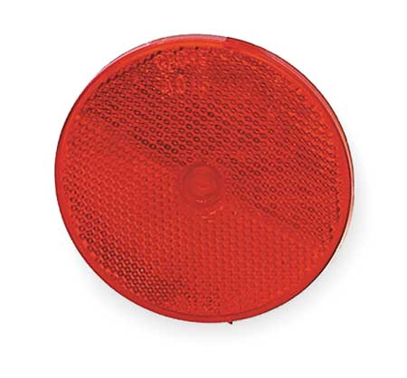 GROTE Reflector, Screw Mount, Red, Dia 3-1/4 In 40152