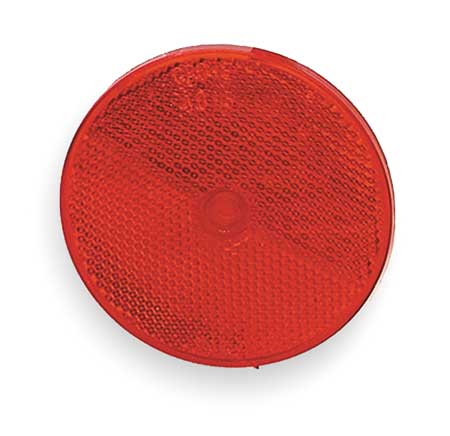 GROTE Reflector, Screw-On, Red, Round, Dia 2 In 41012