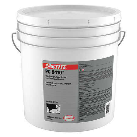 Loctite Two-Part Concrete Repair Compound, PC 9410, Epoxy, 5 gal, Pail, Gray 235573