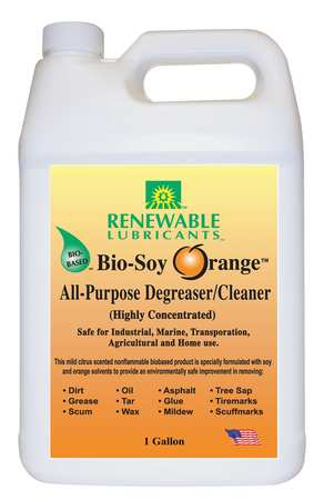 RENEWABLE LUBRICANTS Cleaner/Degreaser, 1 Gal Jug, Liquid 86643