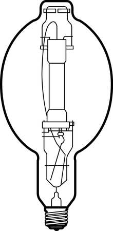 Current GE LIGHTING 1000W, BT56 Metal Halide HID Light Bulb MVR1000/U