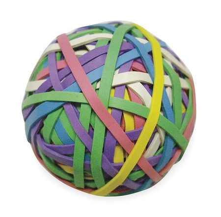 Zoro Select Rubber Band Ball, #30, 3-3/16x1/8in, Asst 2WFX9