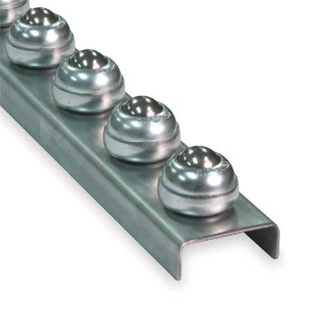 ASHLAND CONVEYOR Flow Rail, 10 ft L, 2 1/2 in W, 120 lb/ft (5 ft Supports) Max Load Capacity WBT10FR03S25C