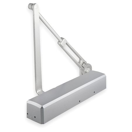 DORMAKABA Manual Hydraulic Stanley QDC 200 Door Closer Heavy Duty Interior and Exterior, Silver QDC212F689