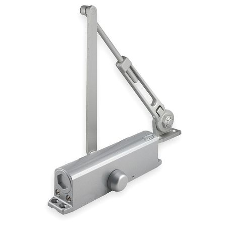 DORMAKABA Manual Hydraulic Stanley QDC 300 Door Closer Standard Duty Interior and Exterior, Silver QDC312NC689