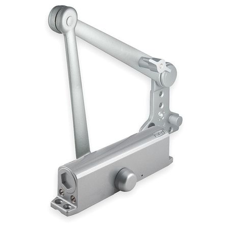 DORMAKABA Manual Hydraulic Stanley QDC 300 Door Closer Heavy Duty Interior and Exterior, Silver QDC314NC689