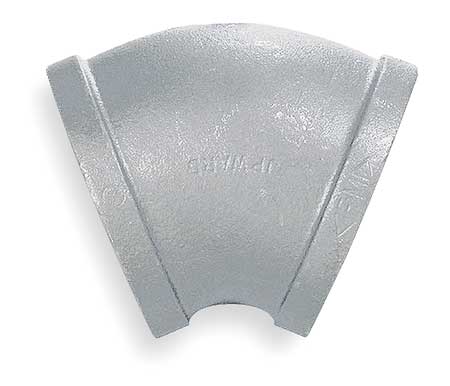 ZORO SELECT 4" FNPT Galvanized 45 Degree Elbow 2WJ12