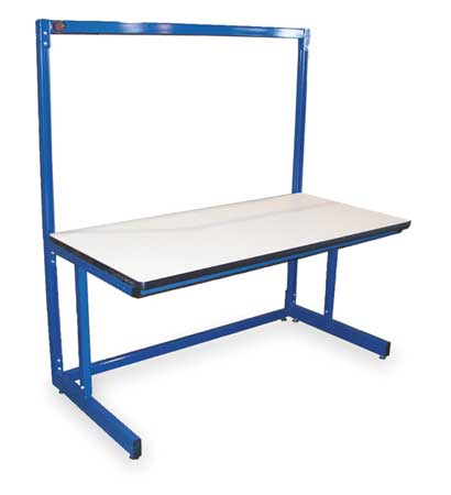 PRO-LINE Bolted Workstation, Laminate, 60" W, 30" to 36" Height, 750 lb., Cantilever B6030SSP