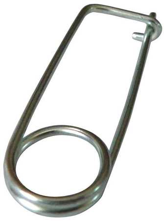 Zoro Select Safety Pin, Spring Wire, Spring Steel, Zinc Plated, 5/64 in Pin Dia, 1 11/16 in Usbl L, 2 3/4 in L, 25 PK U39632.009.0168