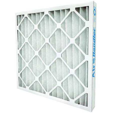 Air Handler Pleated Air Filter, 16 in x 20 in x 2 in, MERV 7, Synthetic, White 2W230