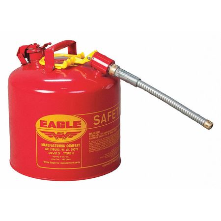 Eagle Mfg 5 gal Red Steel Type II Safety Can Flammables U251S