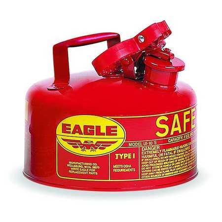 Eagle Mfg 1 gal Red Galvanized Steel Type I Safety Can Flammables UI10S