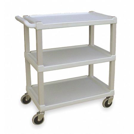 LAKESIDE Utility Cart, Aluminum/Polyethylene, 3 Shelves, 300 lb 2000