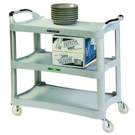 LAKESIDE Utility Cart, Aluminum/Polyethylene, 3 Shelves, 500 lb 2510