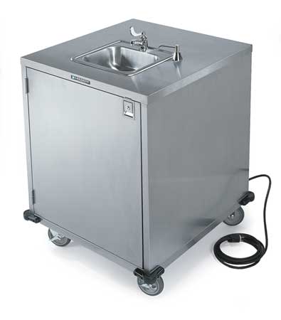 LAKESIDE Mobile Hand Wash Station, Stainless, 35"x33"x45" 9600