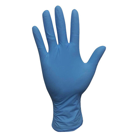 CONDOR Nitrile Disposable Gloves, 4.5 mil Palm, Nitrile, Powder-Free, XL (10), 100 PK, Blue 53CV56