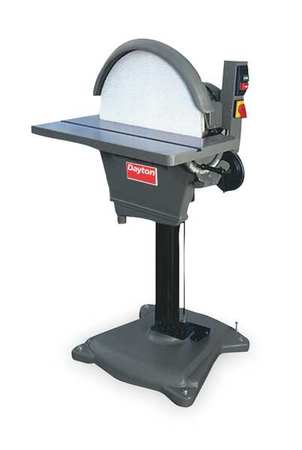 Dayton Disc Sander, 2 hp, 20 in Disc Dia, 1720 RPM Disc Speed, Corded, 230 V 2XTG5