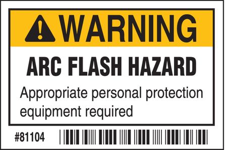 BRADY Arc Flash Protection Label, 2 In. H, PK100, 81104 81104