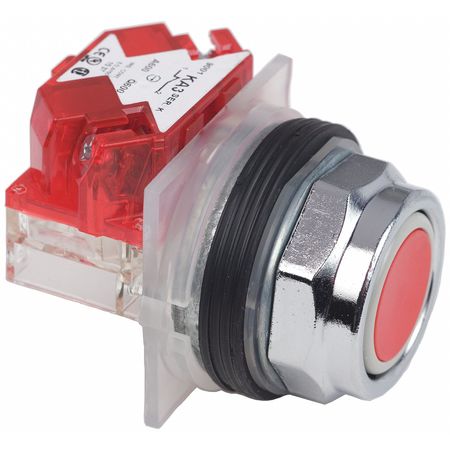 SCHNEIDER ELECTRIC Non-Illuminated Push Button, 30 mm, 1NC, Red 9001KR1RH6