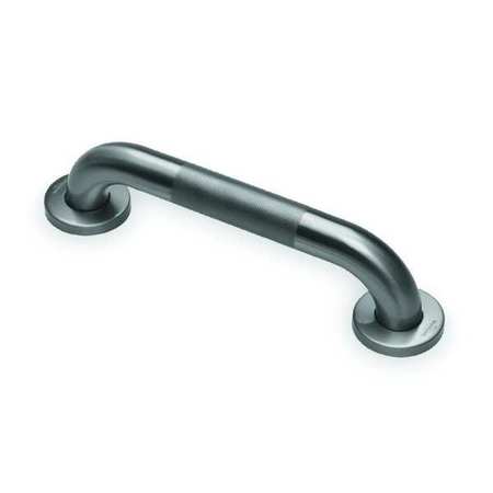 Encore 18" L, Knurled, Stainless Steel, Grab Bar with Anti-Microbial Coating, Stainless steel GBS15-4118-Q