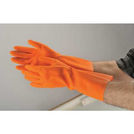 CONDOR 13" Chemical Resistant Gloves, Natural Rubber Latex, 11, 1 PR 2YEN5