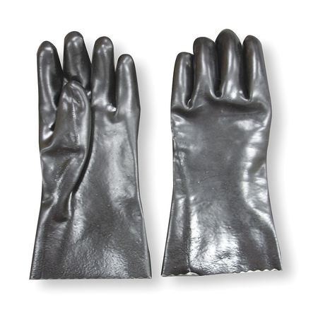 CONDOR 12" Chemical Resistant Gloves, PVC, M, 1 PR 2YEP1