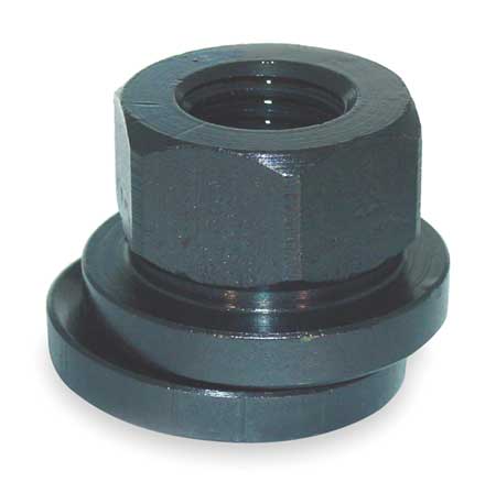TE-CO Spherical Flange Nut, 1"-8, Steel, Not Graded, Black Oxide, 1-5/8 in Hex Wd, 1 in Hex Ht 41909