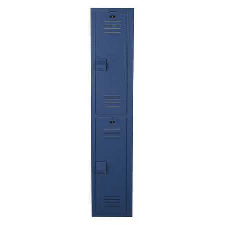 BRADLEY Wardrobe Locker, 15 in W, 18 in D, 72 in H, (1) Wide, (2) Openings, Deep Blue LK1518722HV-203